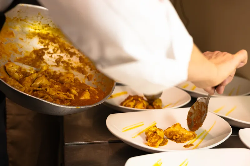 Portata di pesce durante la serata gourmet Bolgheri, Ristorante Alcide