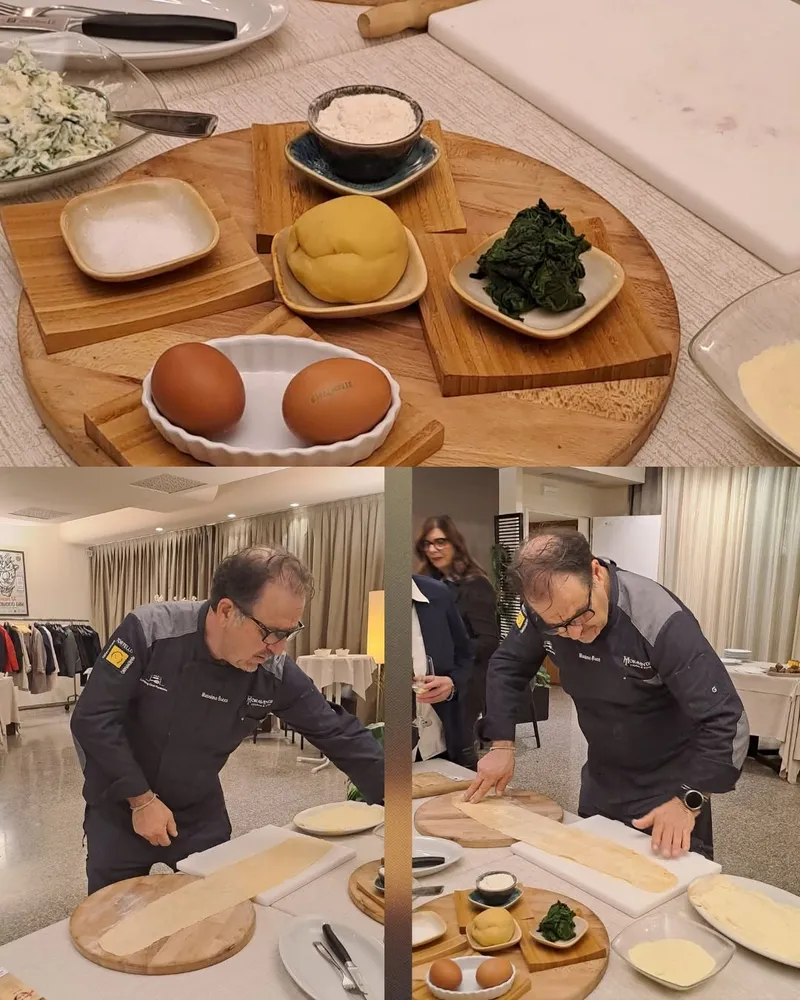 Chef Massimo Bucci prepara i tortelli durante Sapori di Maremma al Ristorante Alcide