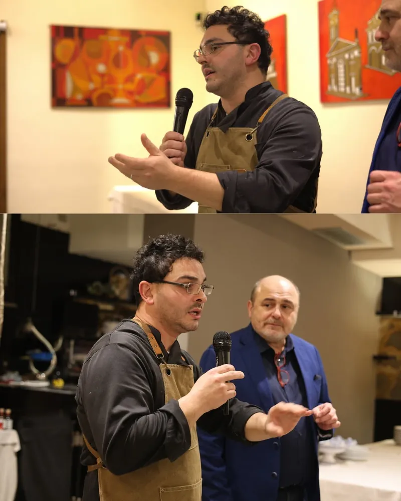Lo chef racconta il menu durante I Tesori del Chianti, Ristorante Alcide Poggibonsi