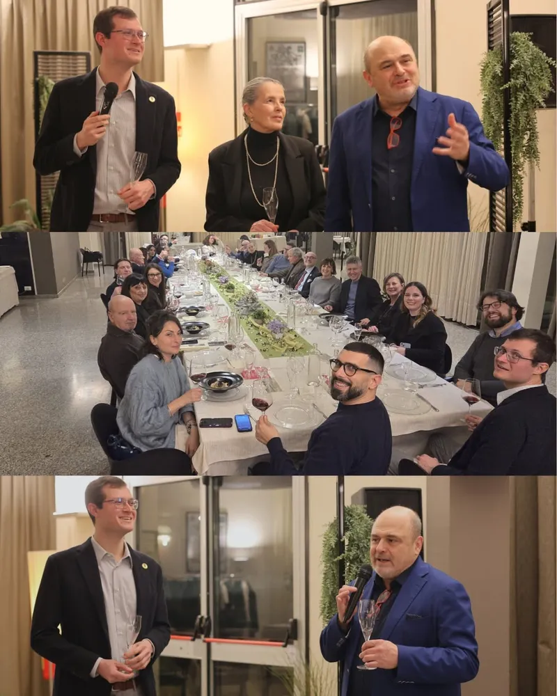 Momento conviviale durante la cena I Tesori del Chianti – Alcide Gourmet Club