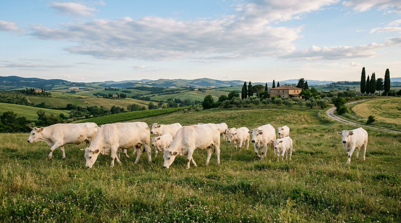 Chianina: la razza bovina toscana che ha fatto la storia