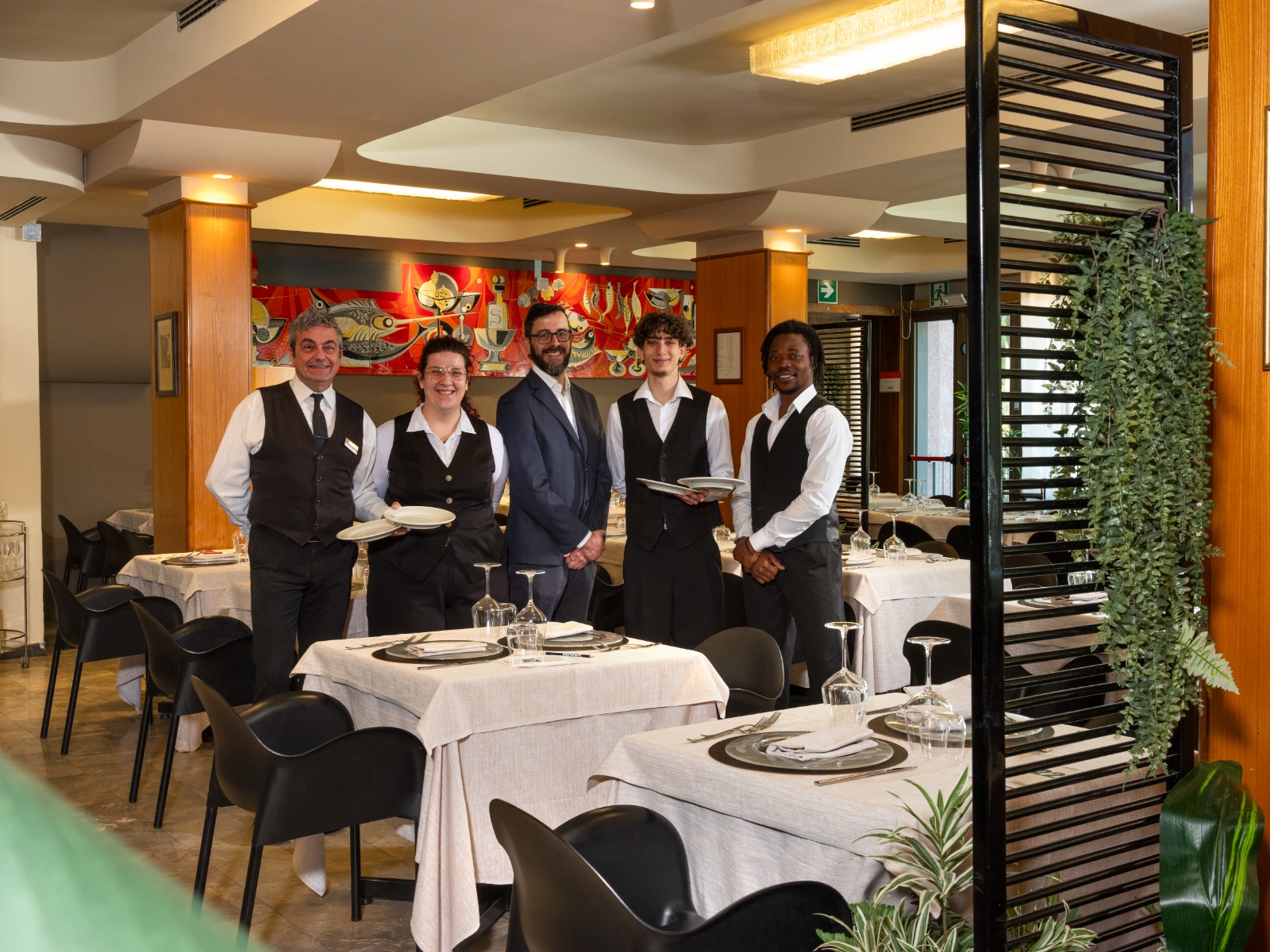 Il team di sala del Ristorante Alcide Poggibonsi